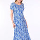 Kleid Malind Cherry Blossom - Royal Blue
