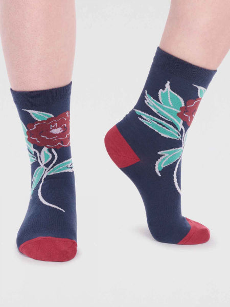 Rossa Cotton Floral Socken Damen